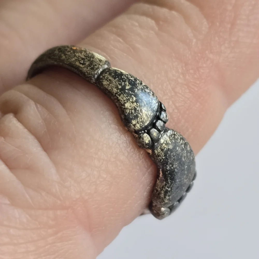 Vintage feet ring foot Thailand .925 Sterling Silver size 7 seven
